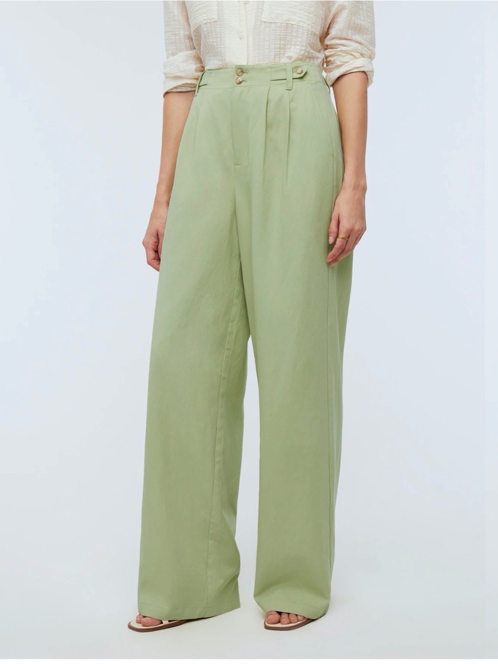 Madewell Women’s Harlow Wide Leg Pant Light Green Size 0